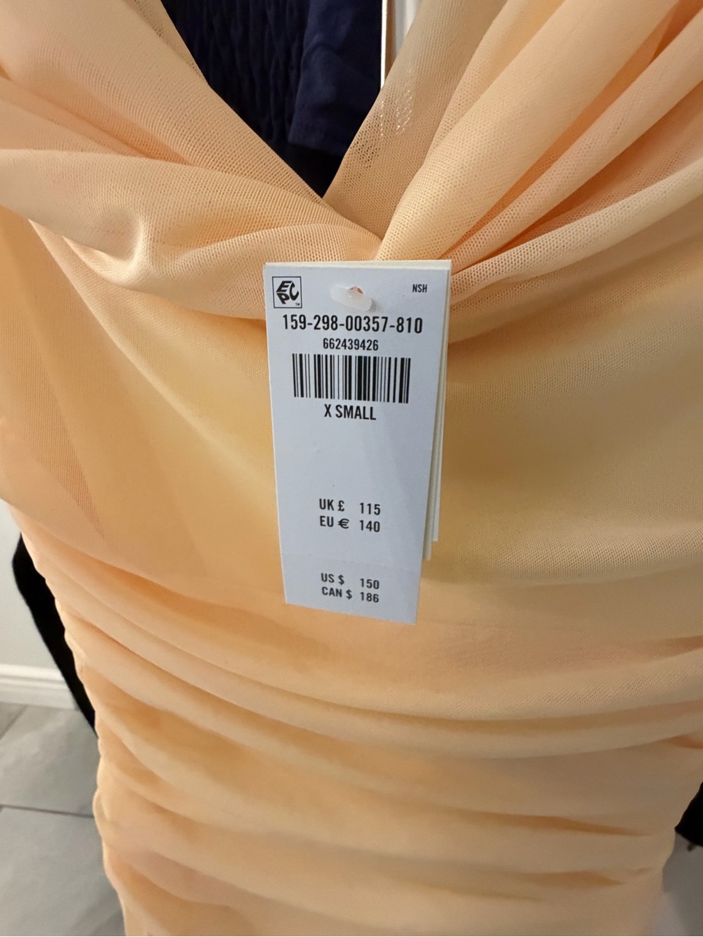 Abercrombie & Fitch Pale Yellow Off-Shoulder Midi Dress NWT - Picture 2 of 3